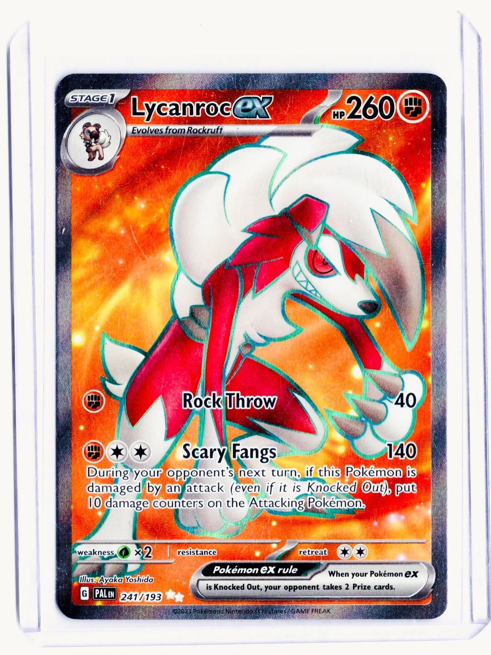 Lycanroc EX 241/193 Paldea Evolved NM Pokemon Trading Card